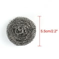 thumbnail image 2 of Uxcell Kitchen Pot Pan Stainless Steel Wire Scouring Pad Scrubber 6 Pcs Silver Tone 2.2 inch, 2 of 7