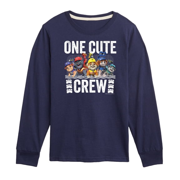 Paw Patrol - Rubble & Crew - One Cute Crew - Toddler & Youth Long Sleeve Graphic T-Shirt