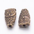 thumbnail image 2 of 500pc Metal Alloy Beads Cadmium Free & Nickel Free & Lead Free Bronze Owl 6x10.5x2.5mm Hole: 1mm, 2 of 2