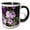 Black/White, variant on 3drose, a Beautiful Lavendar Flower with Great Detail and Some Blurred, 15oz Two-tone Black Mug