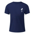 thumbnail image 4 of Black T Shirts Men 3x Quarter Sleeve Big & Tall Athletic T-Shirts Loose Fit Printing Round Neck Casual Beach Basic Basic Tee, 4 of 4