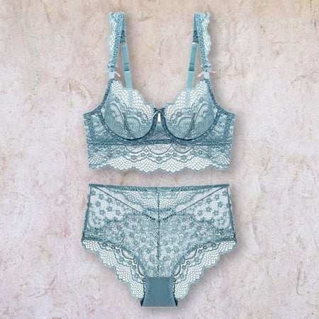 

harmtty Fashion Bra Panty Set Ultra Thin Women Accessory Back Closure Buckle