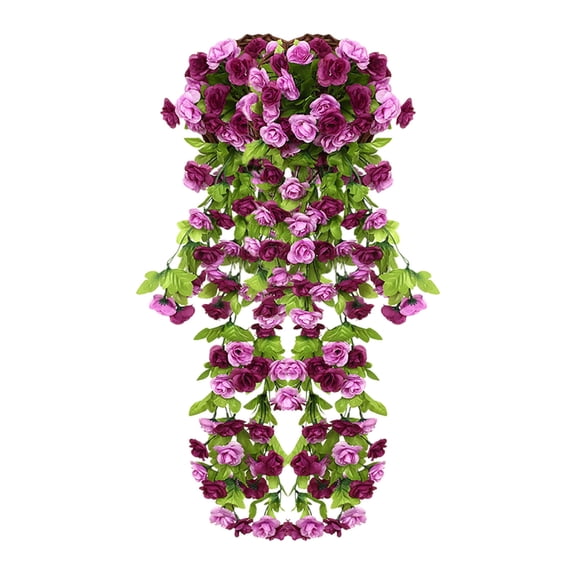 Hvmvliv Artificial Hanging Plants Outdoors Simulation Petunia Trumpet Flower Wall Hanging Hanging Fake Plant Home Decorative Flower for Wall Purple