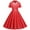 Red, variant on XFLWAM Women Notch Lapel Vintage V-Neck Cocktail Swing Dress 50s 60s Button up 1950s Rockabilly Prom Midi Evening Dress with Pockets Purple M
