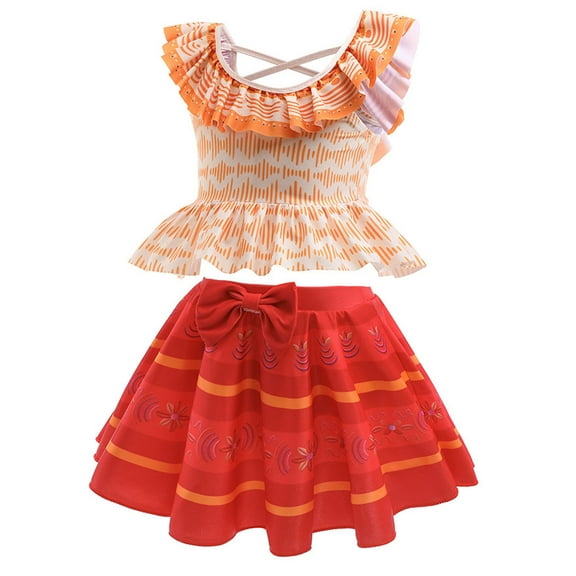 Girls Two Piece Swimsuit Off Shoulder Ruffle Bikini Bathing Suit Princess Swimwear