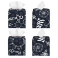 thumbnail image 2 of Balery Anchors and Lighthouse Porta Pañuelos de Cuero con Estampado – Funda Moderna Cuadrada para Caja de Pañuelos, Dispensador 5x5x5'', 2 of 7