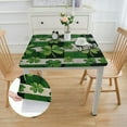 thumbnail image 2 of HAOXIT St Patrick's Day Rectangle Tablecloth, Using Green Washable Soft Wrinkle Free Polyester, Checkered Fabric Spillproof Textured Table Cloth for Indoor &amp; Outdoor Daily Use 40*40, 2 of 7