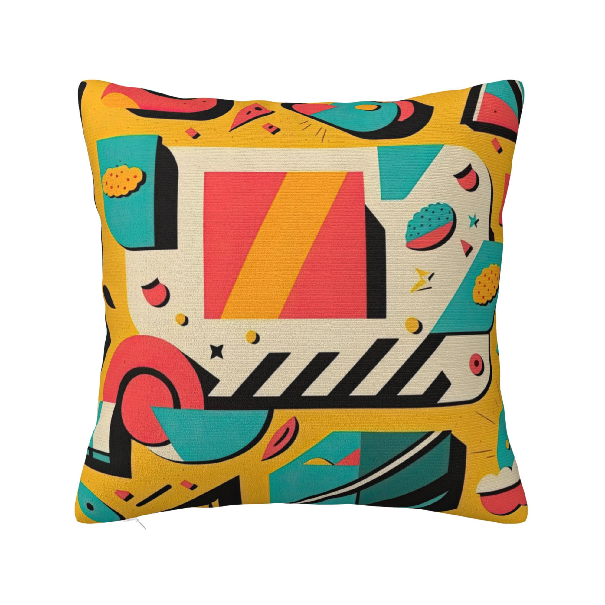 ZICANCN Retro Colorful Game Backdrop Decorative Throw Pillow Covers