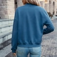 thumbnail image 5 of hoksml Women's Full Zip Jacket, Ribbed Collar Long Sleeve Zip Up Outerwear with Zipper Pockets, Oversized Loose Fit Solid Color Casual Coat, 5 of 6