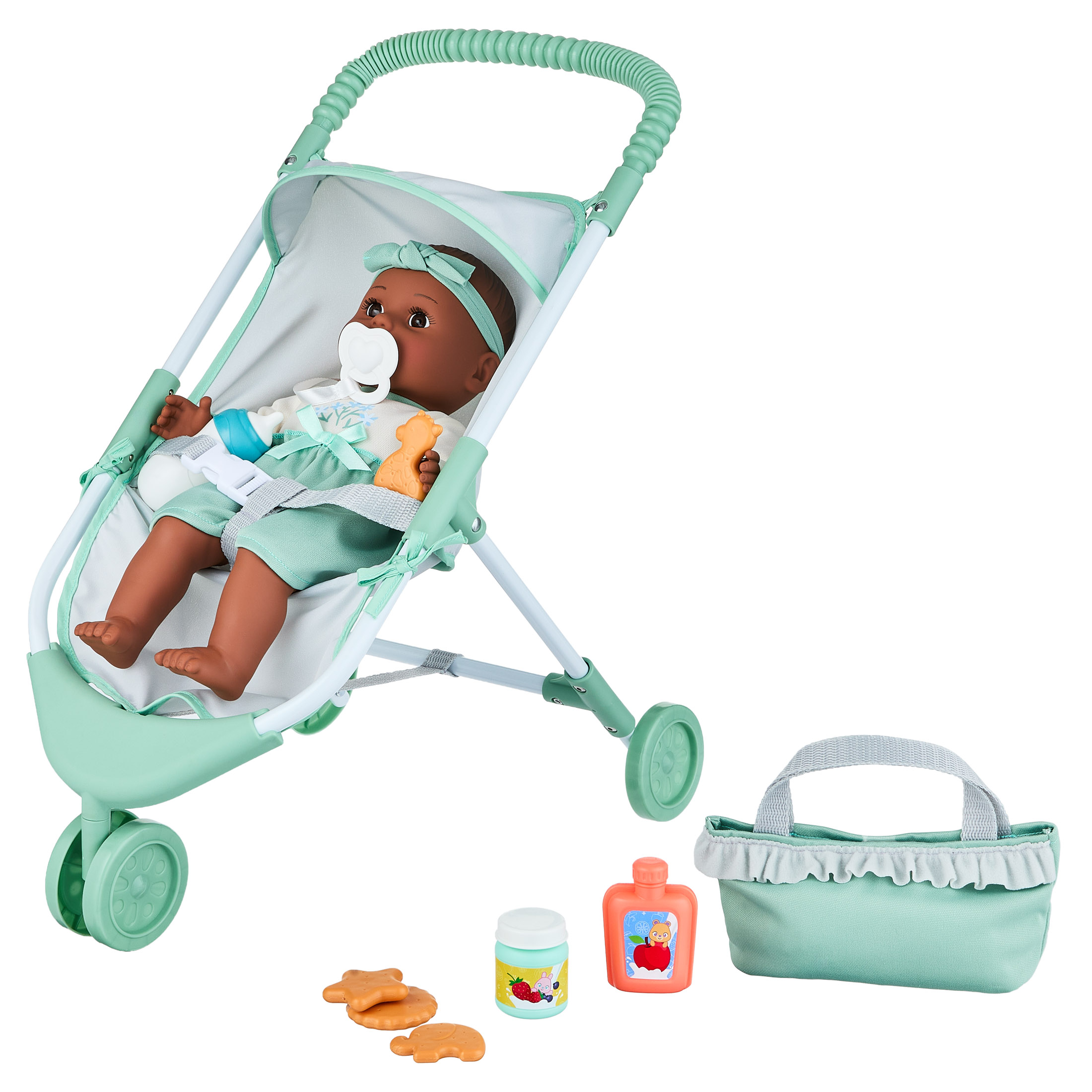My Sweet Love Doll and Stroller Set, Mint, 12 Pieces photo 8