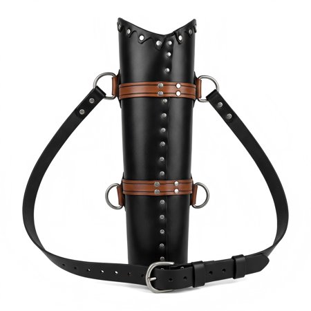 Medieval vintage leather quiver strapped arrow storage bag hand-riveted quiver outdoor archery COS prop quiver