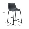 thumbnail image 6 of Smart Counter Stool Black Counter Stool, Transitional Style, Plush and durable faux leather fabric, Plywood, Indoor Bar, 6 of 11