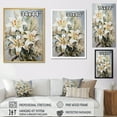 thumbnail image 4 of Designart "Dreamy Garden Of Lilies III" Lilies Floater Framed Wall Art Living Room, 4 of 5
