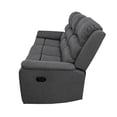 thumbnail image 4 of Poundex Manual Recliner 3 seater Sofa-Dark Gray, 4 of 9
