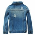 thumbnail image 4 of KAUOD Boys Ripped Jeans Jackets Button Open Front Collar Fashion Denim Coats Kids Summer Casual Pockets Jackets Tops Clothes, 4 of 9