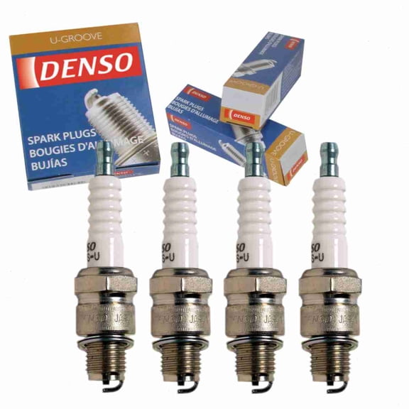 4 pc DENSO 4038 Standard U-Groove Spark Plugs for W24FS-U Ignition Wire Secondary