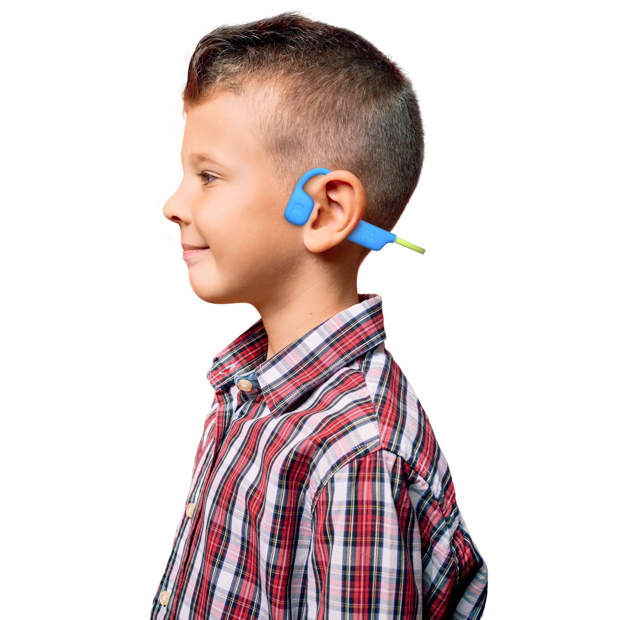 myFirst Kids Airwaves : Casques sans fil à oreilles ouvertes pour enfants - Écoute sûre, longue autonomie de batterie, nouveau modèle - Couleur bleue