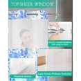 thumbnail image 4 of No Hook Shower Curtain with Snap in Liner, Abstract Flowers Plants Watercolor Floral Hotel Shower Curtains for Bathroom, Washable Shower Curtain Liner Set with Mesh Top Window, 72”x78”, 4 of 6