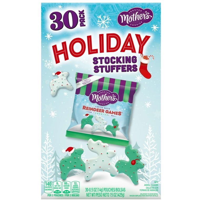 Mothers Premium Holiday Shortbread Cookies, Reindeer-Shaped