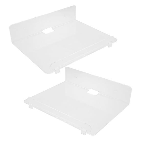 2 Pcs Floating Wall Shelf Clear Bookshelf Floating Speaker Shelves Display Shelf Speaker Shelves Wall Mounted