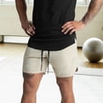 thumbnail image 3 of zeranth Men Beach Shorts Elastic Waist Zipper Pockets Drawstring Soft Thin Workout Breathable Solid Color Jogging Sweatpants Men Clothes, 3 of 7