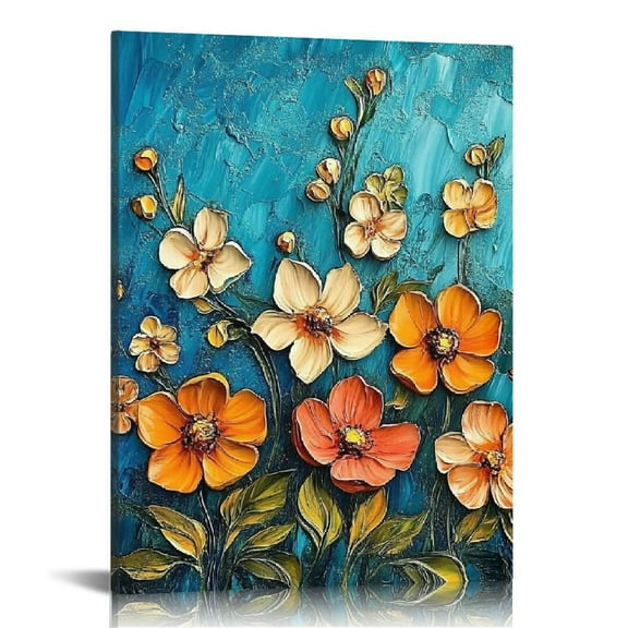 ZFLMY Flowers Art Modern Canvas Prints Wall Decor for Bedroom Kitchen Bathroom Office, Home Decor Living Room Office, Perfect Gift for Home and Office Decoration, Wall Art for Better Life 12x16in