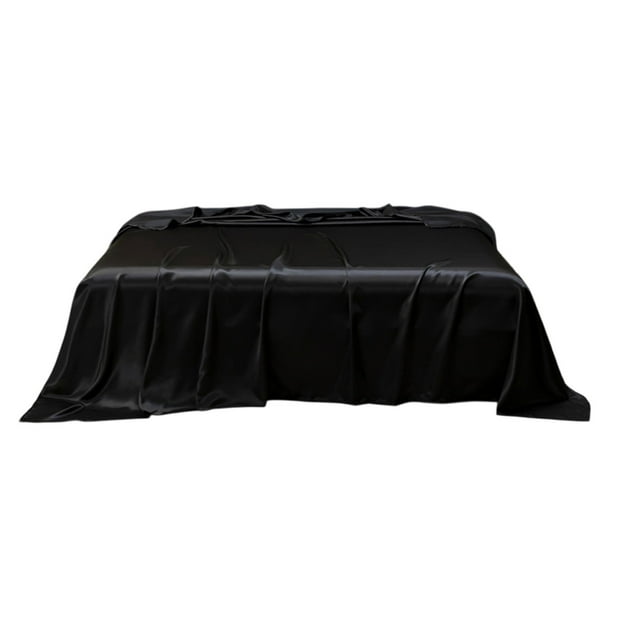 Drap Lavable Couleur Unie Literie en Soie de Luxe