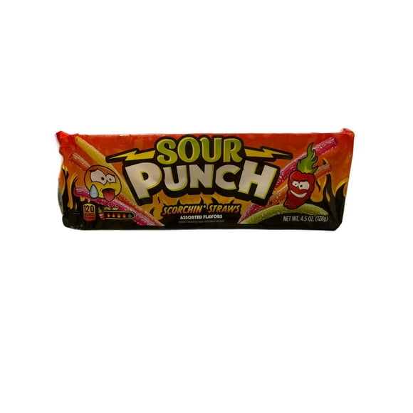 Sour Punch Scorchin' Straws 4.5OZ