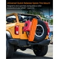 thumbnail image 2 of Lockable Universal Quick Release Spare Tire Mount with Ratchet Strap  Panel Tire Mount with Oil Drum Lock and Vehicle Tow Plate Mount    Fit for - Diameter Tires, 2 of 7