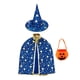 thumbnail image 5 of Capa de mago para cosplay, disfraz para niños y niñas, accesorio fotográfico, capa de bruja para carnaval Azul, 5 of 9