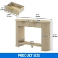 thumbnail image 4 of DEXTRUS 47.2" Fluted Console Table with Drawer & Storage Shelf, Rustic Entryway Table, Oak, 4 of 8