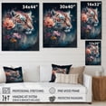 thumbnail image 4 of Designart Cute Tiger Floral Art II Canvas Wall Art, 4 of 5