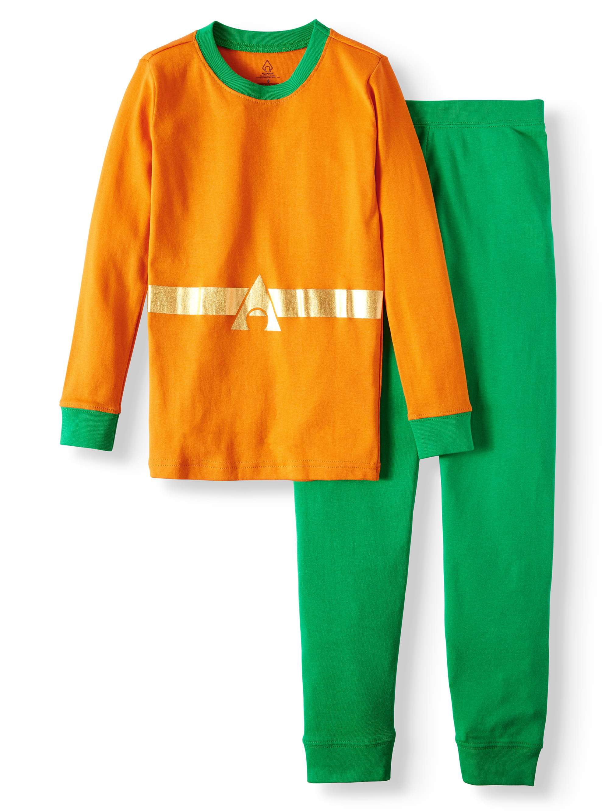 Details about   Justice League Boys Aquaman Cotton Costume Pajama Set 