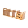 thumbnail image 4 of Librería de mesa, estantería de encimera con soporte para cajón, estante de extensión para libros, organizador de estantería de escritorio para bolígr, 4 of 9