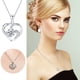 thumbnail image 3 of Collar para mujer, joyería para mujer, collar con colgante de corazón de clavícula de cristal eterno para mujer, pendientes para mujer, 3 of 5