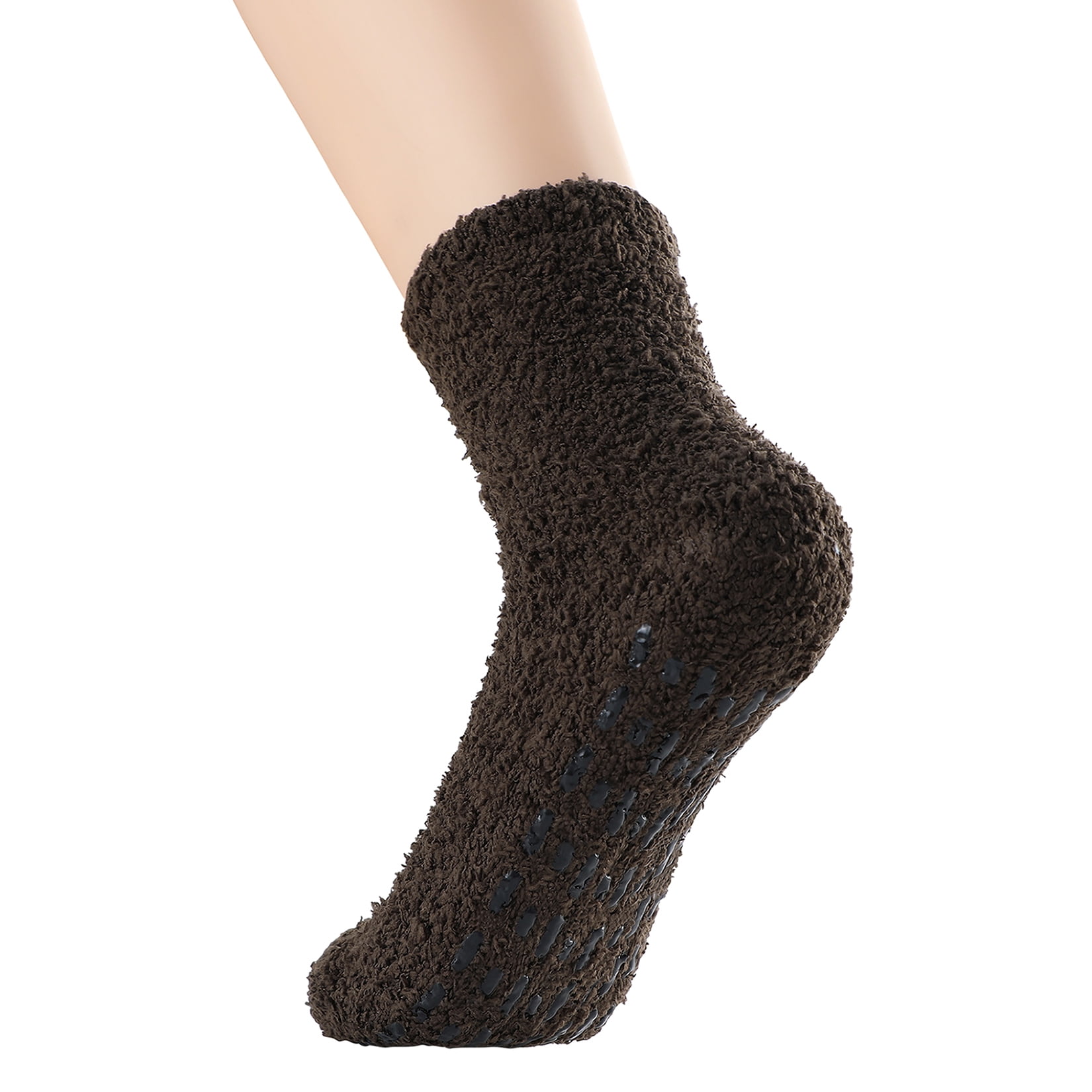 Women's Soft Warm Cozy Fuzzy Non-Slip Lined Slippers Socks - Foto 13