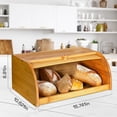 thumbnail image 7 of BN-LINK Bread Box, Bamboo Wood Bread Storage Box for Kitchen Countertop, Assembly Required Bread Bin, 7 of 7
