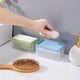 thumbnail image 2 of Matsuzay Caja de espuma para baño, antideslizante, caja de drenaje para limpieza de ropa, contenedor de plástico multifuncional para encimera Suministros de limpieza para el hogar Verde Matsuzay HA063621-02, 2 of 6