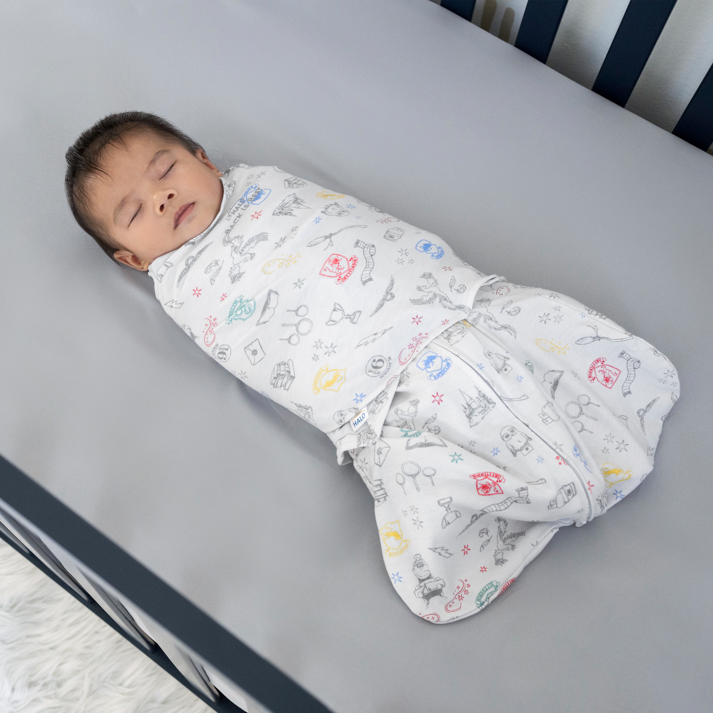 Harry Potter x HALO◦ SleepSack◦Swaddle, 100% Cotton, Enchanted , Unisex, Newborn, 0-3 Months
