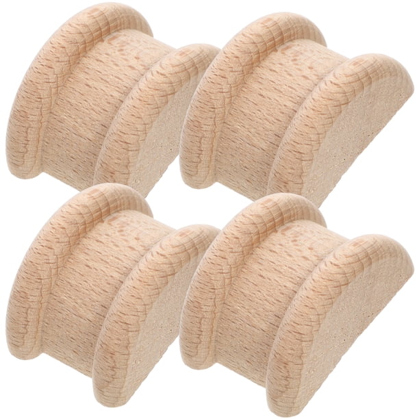 GOOHOCHY Apliques de madera tallada para muebles, 4 unidades, apliques decorativos de madera, ménsula de columna romana