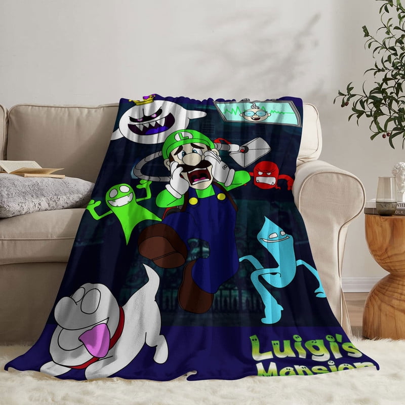 luigis mansion Throw Blanket Gifts for Fans Lover Girls Boys Women Present Hoodie Him Bed 60"x80"