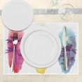 thumbnail image 3 of Ambesonne Tropical Place Mats Set of 4, Palm Trees Seagulls, Standard Size, Pale Yellow Fuchsia, 3 of 6