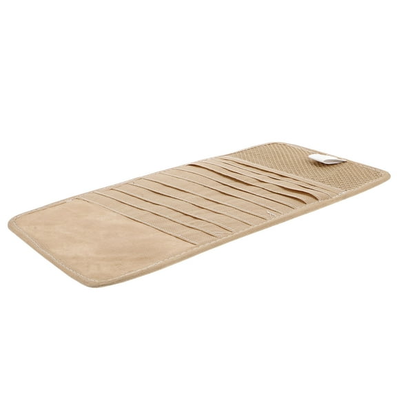 YUYUETIME 1Pcs Beige Rectangular Visor Organizer for Cd Dvd Storage Item Organization Pickup Truck Accessories