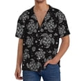 thumbnail image 3 of Xecao offers the Turtle for Men's Casual Short-sleeved Shirt, a button-up collared shirt with a pocket, perfect for beach vacations and yacht travel in the Medium size., 3 of 7