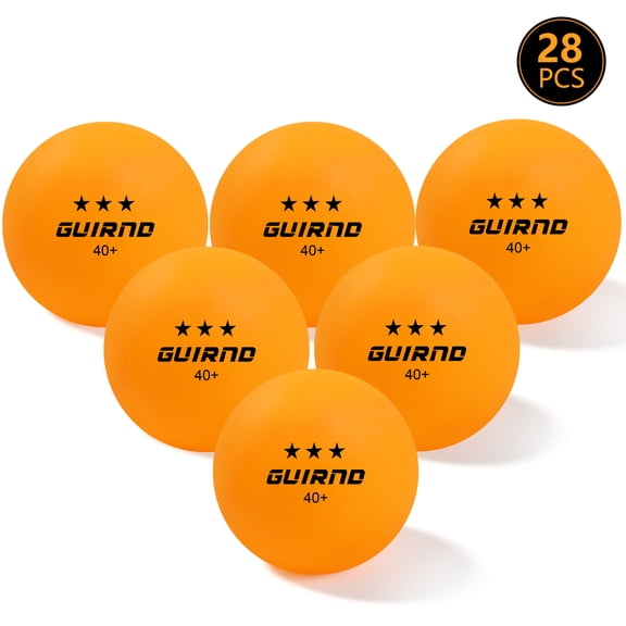 Ping Pong Balls 3-Star Table Tennis Ball Recreational Durable ABS Plastic Yellow 28 Pack 40mm