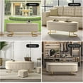 thumbnail image 7 of 50.5" Storage  Hallway Ottoman,Upholstered End of Bed  Velvet with Gold Legs,Flipping Lid Entryway Footrest, 7 of 7