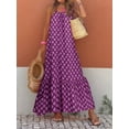 thumbnail image 3 of POINTERTECK Robe Maxi à Étages Sans Manches Boho à Fleurs pour Femmes, Décontractée, Superposée, Ample, Vacances, Plage, Bohème, Longues Robes, 3 of 7