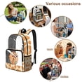 thumbnail image 5 of Whosucclay Giraffe Floral Pattern Clear Backpack for Girls Boys, High School Elementary Transparent Side Pockets Transparent Backpack for Travel Concerts, 5 of 10