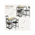 thumbnail image 2 of Bingirl Bar Table Set for 2 with Footrest: Kitchen Dining Table with 2 Upholstered Chairs, Small - Space Counter - Height Barstools, Sturdy, Durable, and Easy to Assemble, 2 of 7