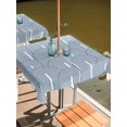 thumbnail image 2 of Outdoor Tablecloths with Umbrella Hole & Zipper, Ombre 54x54 Inch Square Tablecloths, Farmhouse Stripes Modern Abstract Art Waterproof Table Cloth, Patio/Pool/Picnic Table Covers, 2 of 8
